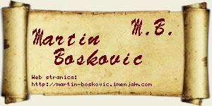 Martin Bošković vizit kartica